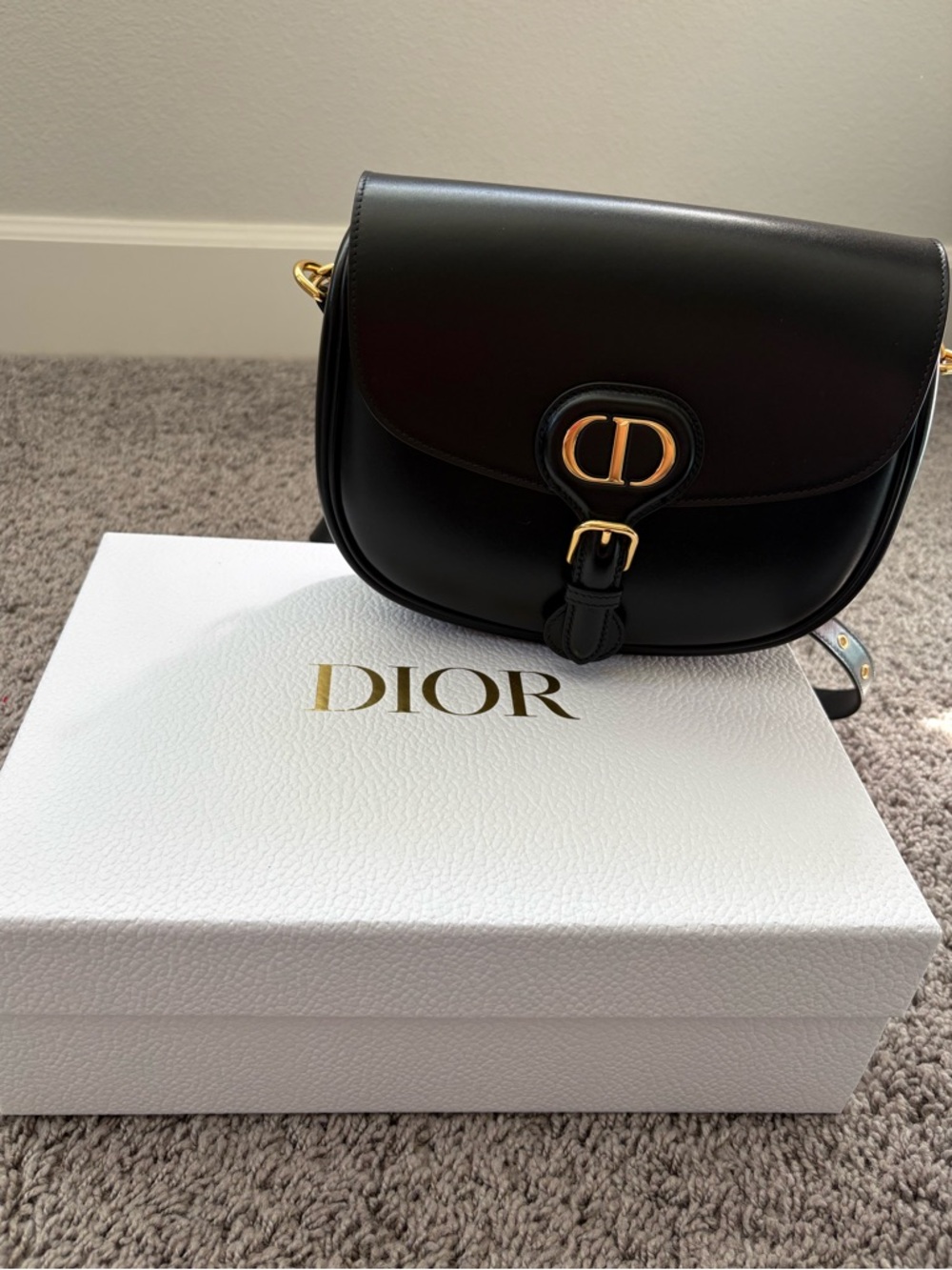 Dior Medium Bobby Bag Black Calfskin